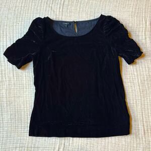 Black velvet blouse